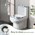 thumbnail image 4 of HELLHERO Butterfly and Floral Pattern 2 Piece Fits All Toilet Shapes Toilet Seat Lid Cover with Elastic Bottom for Stretch, 4 of 8