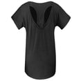 thumbnail image 4 of Women's Solid Color Sport Shirt Backless Short Sleeved Loose T Shirt Women Shirts Long Sleeve Shirt Women Short Sleeve Pack of Long Sleeve T Shirt Women Girls Long Sleeve Short Sleeve Tech Apparel, 4 of 5