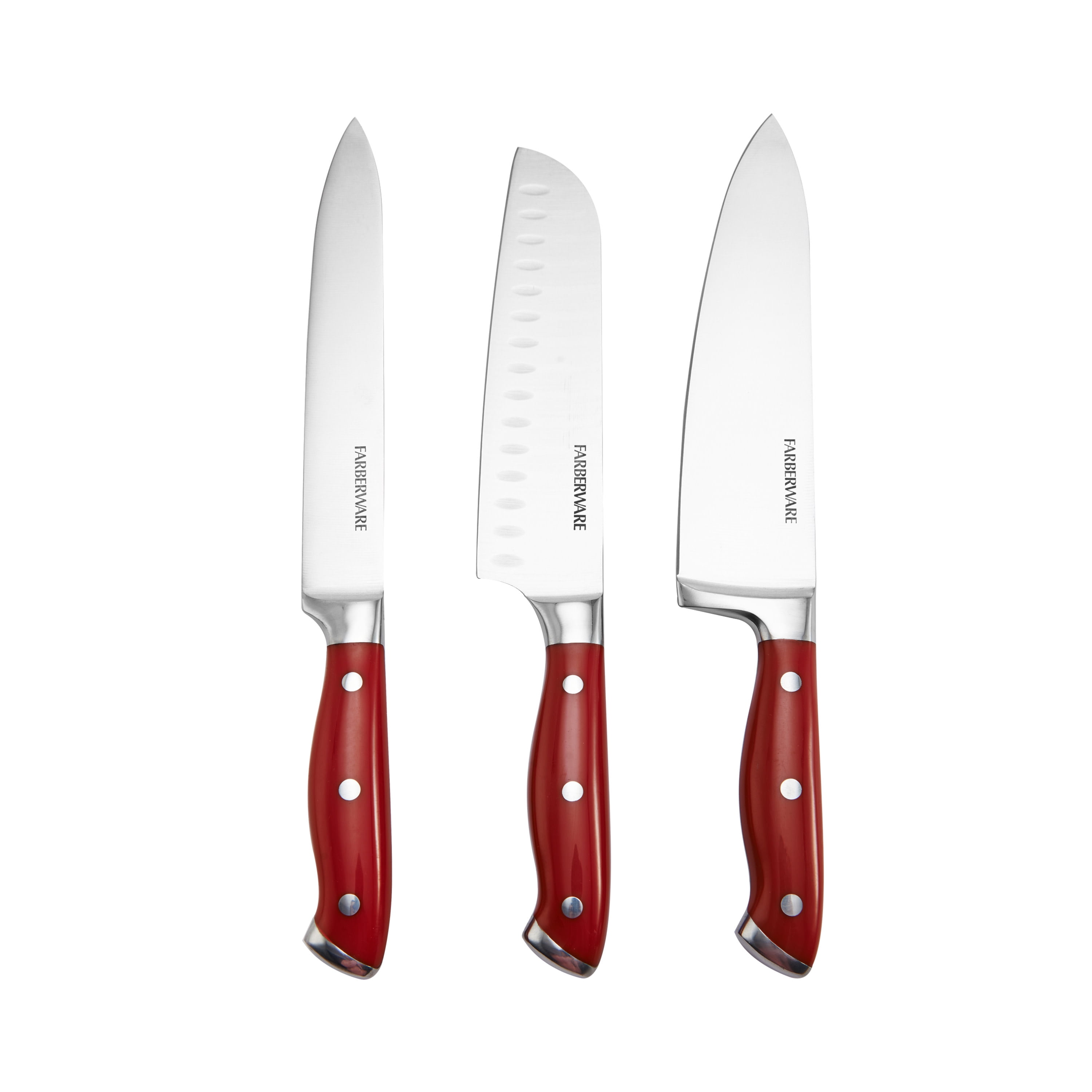 Farberware Edgekeeper 15-piece Stainless Steel Basic Red Knife Block Set  knife kitchen chef knife knives - AliExpress