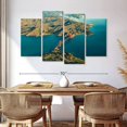 thumbnail image 3 of Elephant Stock Golden Gate Bridge Aerial Wall Art - Horizontal Multi Panel Canvas - Living Room Wall Decor - Architecture Multi Panel - Teal And Orange Decor - 68" x 42", 3 of 8