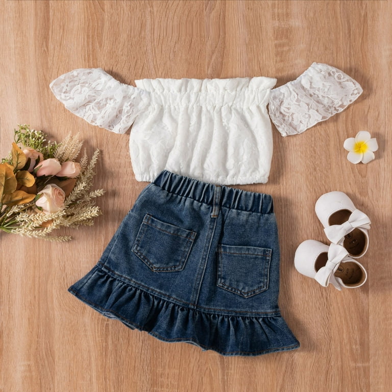 Sweatpants Teens Girls Little Girl Clothes Size 6 Denim Tops 16