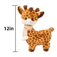 thumbnail image 2 of Giraffe Stuffed Animal-12'' Baby Giraffe Plush Toys Gift for Kids Boys Girl,Brown Scarf Deer Plush, 2 of 7
