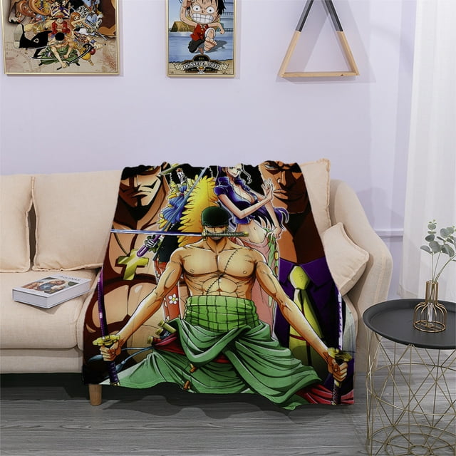 One Piece Luffy Flannel Blanket, Super Soft Blanket, 3D Printing, Wool Blanket, Suitable For Sofa Living Room