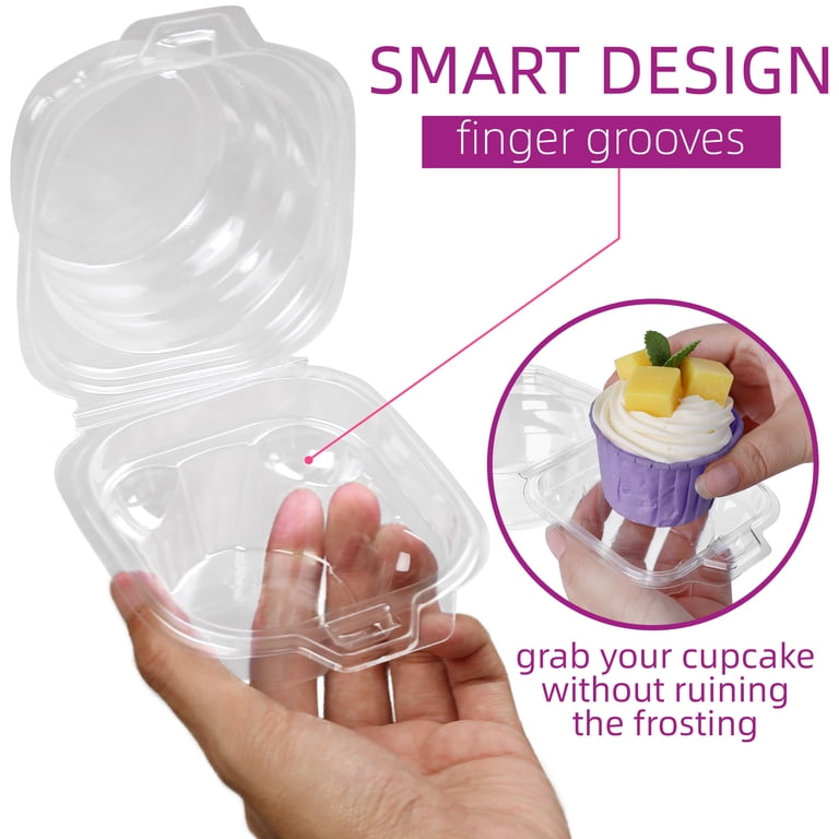 LotFancy 100-Pack Individual Cupcake Containers with Lids photo 4