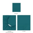 thumbnail image 6 of Mainstays Super Soft Brushed Microfiber Bed Sheet Set, Dark Teal, Twin-XL, 3 Piece, 6 of 13