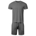thumbnail image 4 of Short Set 2 Piece Sets T Shirt and Shorts Summer Outfits for Men Beach Shorts Matching Set, 4 of 5