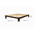 thumbnail image 3 of Base matrimonial Rústica de madera de pino, color chocolate — Remates MX, 3 of 3