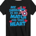 thumbnail image 3 of Marvel Captain America - My Shield Valentine - Toddler and Youth Short Sleeve Graphic T-shirt, 3 of 5