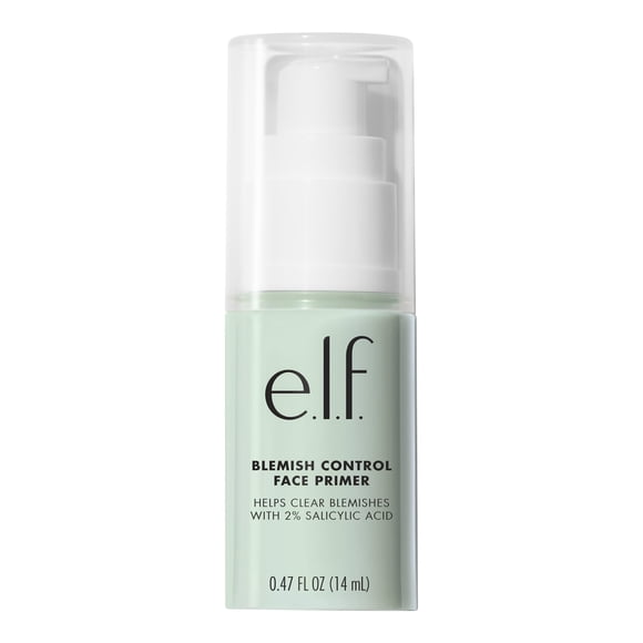 e.l.f. Blemish Control Face Primer, Control Breakouts and Blemishes, Smooth, Matte Finish, 0.47 Fluid Ounces