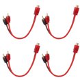 thumbnail image 4 of 1 Female 2 Male Adapter, Copper Rubber Audio  Splitter Adaptor Cable Speaker Parts Great Frequency Response  For Device With 3.5mm Jack, 4 of 8