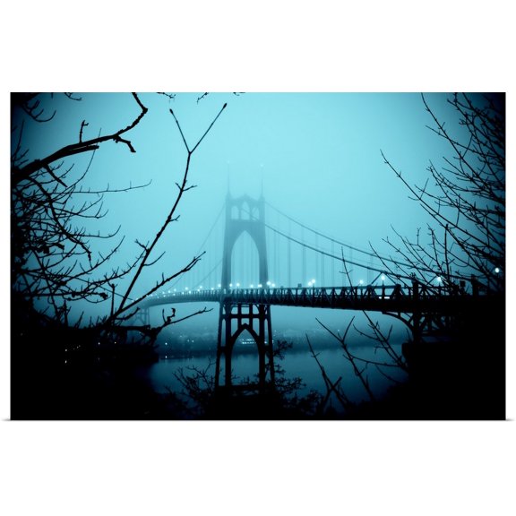 Great BIG Canvas | "St. Johns Bridge VIII" Art Print - 30x20