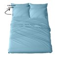 thumbnail image 3 of King Bed Sheets | Microfiber Bed Sheet Set | Soft, Wrinkle Resistant & Fade Stain Resistant Bedding | Set of 4 Pieces – 1 Flat Sheet, 1 Deep Pocket Fitted Sheet, 2 Pillowcases – King, Teal, 3 of 5