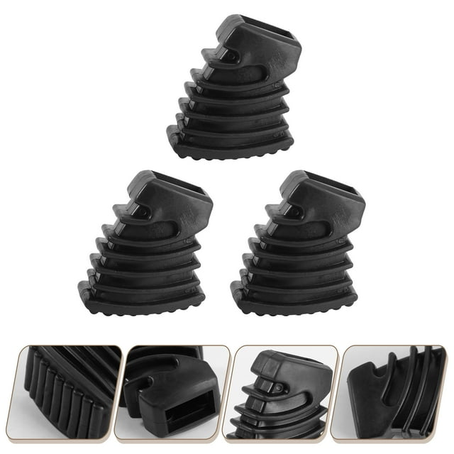 HEALEEP 3Pcs Drum Rubber Feet for Cymbal Stand Rack Floor Protection Durable Black Material