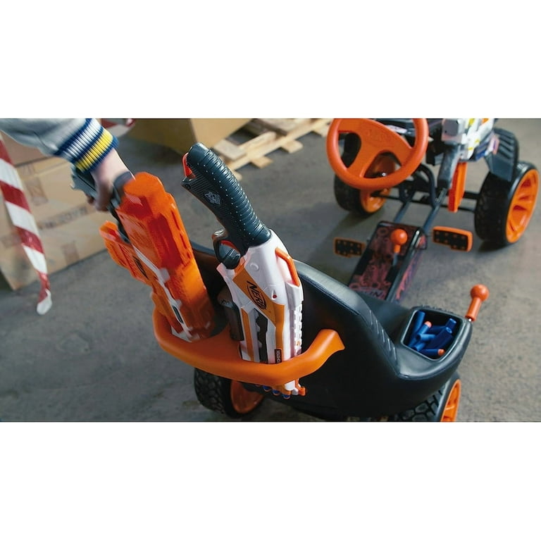 Hauck Nerf Battle Racer Pedal Go Kart for Kids, Large, Orange/Grey