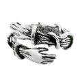thumbnail image 2 of Creative Brambles Hands Embrace Anillos Abiertos Ajustable C Para El Día De San Valentín Cumpleaños Aniversario Cateissary AP006146-01, 2 of 6