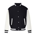 thumbnail image 3 of QUNYINEY Bomber Mens Jackets Casual Stylish Black Colorblock Long Sleeve Heavyweight Coats Button Down with Pocket Loose Outerwear Jackets, 3 of 5