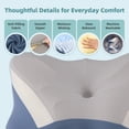 thumbnail image 2 of edx Queen Size Ergonomic Cervical Pillow for Pain Relief Sleeping, Contour Orthopedic Bed Pillow for Back Stomach Sleepers, Gray-Blue, 2 of 8