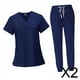 thumbnail image 1 of 2x Conjunto De Uniforme Médico Femenino, Ropa De Trabajo De Enfermera Lavable A Máquina Para Salón De Belleza, 1 of 10