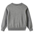 thumbnail image 4 of KEXE Navy Blue Sweater For Girls Girls Sweaters Size 7-8 Girls' Cardigans Sweater Cotton Button Solid Long Sleeve Knit Sweaters Dark Gray 1-2 Years, 4 of 4