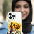 thumbnail image 5 of MUNDAZE Apple iPhone 14 Pro Shockproof Clear Hybrid Protective Phone Case Cute Gnome Sunflowers Clear Cover, 5 of 5