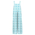 thumbnail image 5 of Valentine's Day Women's Overalls Cute Heart Print Sleeveless Straight Leg Jumpsuits Long Valentines Rompers with Pockets, 5 of 6