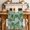 White, variant on Green Tropical Botanical Table Runner 90 Inches, Summer Monstera Palm Leaves Black Bed Runner Dresser Scarves Tabletop for Indoor Outdoor Parties/Ceremony/Banquet, 13" x 90"