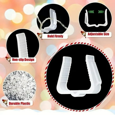 

Zvmxot Christmas Decorations Christmas Decoration Outdoor Light String Plastic Clip Clip on Clearance