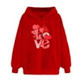 thumbnail image 1 of Sweat-shirt en Molleton à Manches Longues Imprimé Saint-Valentin pour Femme, 1 of 2