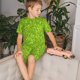 thumbnail image 4 of Balery Lime green glitter Conjunto de Pijama Infantil de Manga Corta con Estampado – Ropa de Dormir de Algodón Suave-XX-Large, 4 of 6