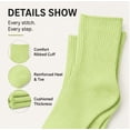 thumbnail image 6 of Comfort Crew Socks 6 Pairs for Women, Soft Breathable Stretch Socks, Non Binding Comfortable Fit for Work, Walking & Everyday Wear, Size 7-9, 6 of 6