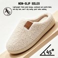 thumbnail image 5 of CHICVOMEY Women Men Fuzzy Slippers Memory Foam Warm Lined Indoor Closed Toes Fall Winter House Slippers, 5 of 8