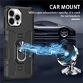 thumbnail image 2 of for Apple iPhone 14 Pro Max Case with Metal Ring Kickstand for Women & Men, Heavy-Duty Protection Shockproof Bumper Cover Case for Apple iPhone 14 Pro Max TY Black, 2 of 9