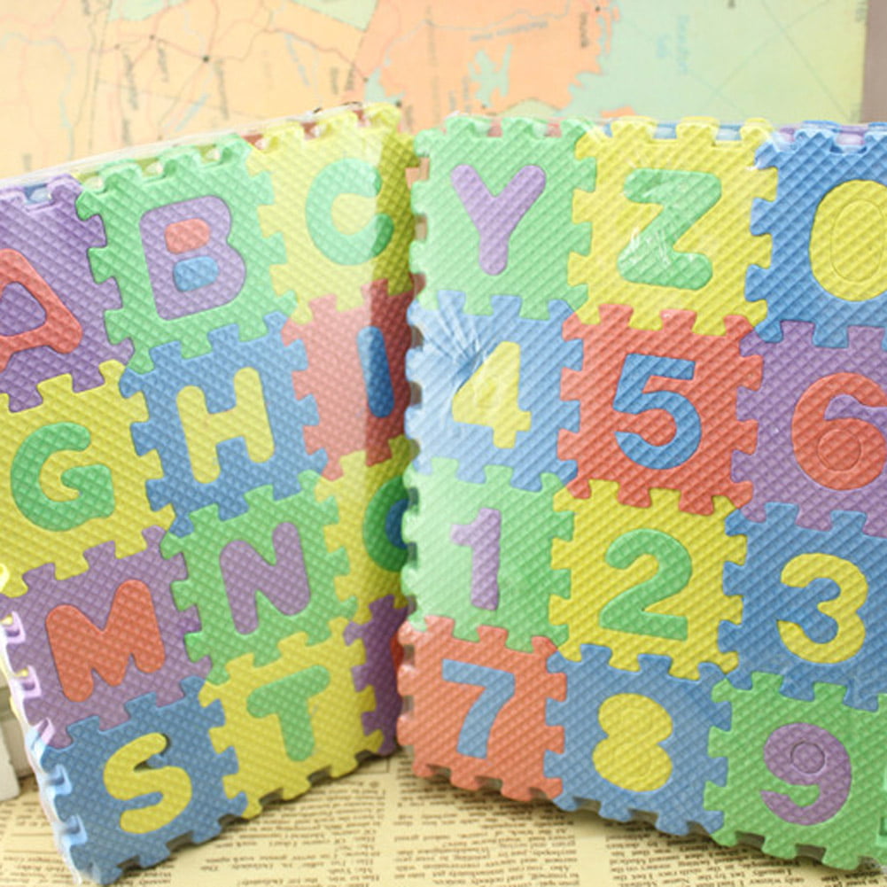 36PCS/Set Alphabet & Numerals Baby Kids Play Mat Educational Toy Soft Mats Gifts 