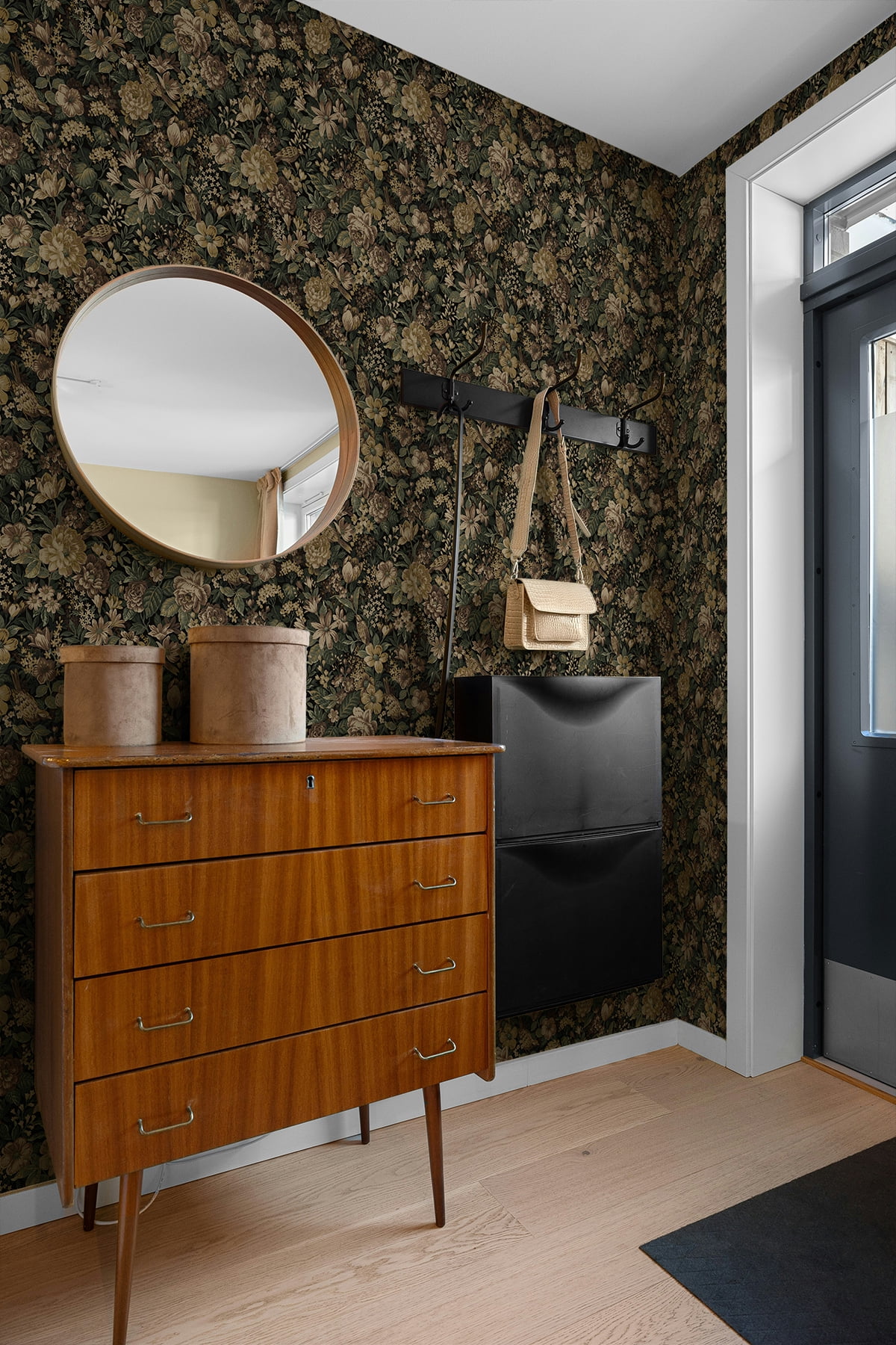 NextWall Spice & Green Ash Vintage Bird Garden Peel and Stick Wallpaper - 20.5 in. W x 18 ft. L Roll