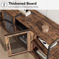 thumbnail image 5 of Farmhouse TV Stand for 65" TVs, Rustic Wood Entertainment Center with Storage Cabinet and 2 Mesh Doors, Vintage Media Console for Living Room, Bedroom, Brown, 5 of 7