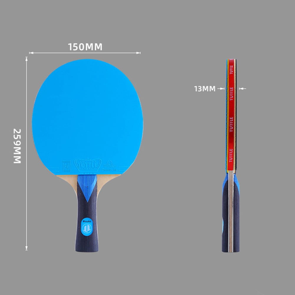 SUKIY Strong Control Table Tennis Racket 7 Ply wood Bat FL Long handl Colorful, Blue