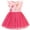 Pink, variant on Toddler Kids Girls Unicorn Dress Short Sleeve Summer Casual Tutu Tulle Dresses