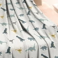 thumbnail image 3 of LightGray Cartoon Dinosaurs Pattern Blanket,Comfortable Soft Lamb Wool Throw Blanket,All Season,Warm Lightweight Blankets for Sofa Bed Couch Living Room Chair,30"x40", 3 of 4
