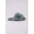 thumbnail image 6 of Pretty You London Women's Danni Fluffy Cuff Mule Slipper in Sage, 6 of 6