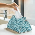 thumbnail image 6 of Honeii Winter Warmth Blue Knitted for Tissue Box Cover/Holder - Covers Rectangular Shaped Boxes with a Contemporary Finish - Designed with Modern PVC Leather, 6 of 7