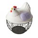 thumbnail image 2 of Cesta para almacenar huevos, soporte para huevos frescos con tapa, cesta rústica para huevos de , contenedor para frutas y encimeras. Tapa morada, 2 of 8