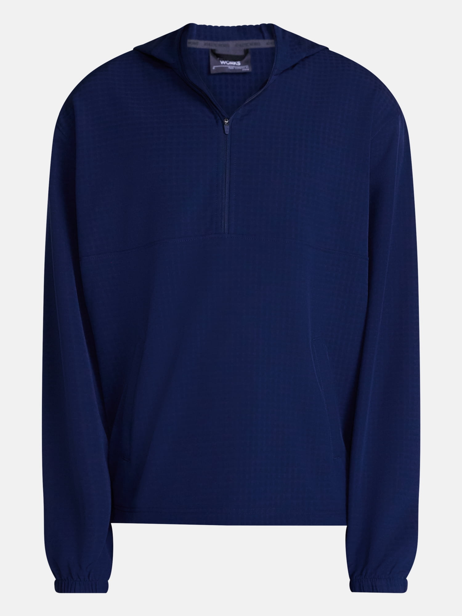Athletic Works Men's Grid Textured Fleece Half Zip Hoodie Pullover, Sizes XS-4XLT