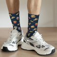 thumbnail image 6 of Xecao Fast Food Pattern Sport Socks for Women and Men Crew Socks Sporty Calf Socks Casual Socks, 6 of 6