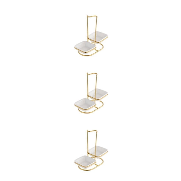 Wosthever Juego de soporte para cucharas de acero inoxidable con estante para tazones Organizador de cocina Palillos verticales Vajilla para el Type1 NO1
