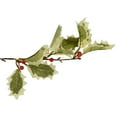 thumbnail image 6 of Northlight Pre-Lit Battery Operated Holly and Berry Christmas Garland - 7.5' x 5" - Warm White, 6 of 7
