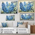 thumbnail image 4 of Designart "Ballet of Blue Bonnets Horizon Delight I" Floral Framed Wall Art Decor - Traditional Blue Blue Bonnets Entryway Framed Wall Art Print, 4 of 6