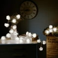 thumbnail image 5 of JUNWELL 5Ft Pink LED Rose Flower String Lights，10 LED Flower Fairy String Lights Battery Operated Artificial Flowers Garland Lights for Valentine's Day Wedding Party Decor, 5 of 6