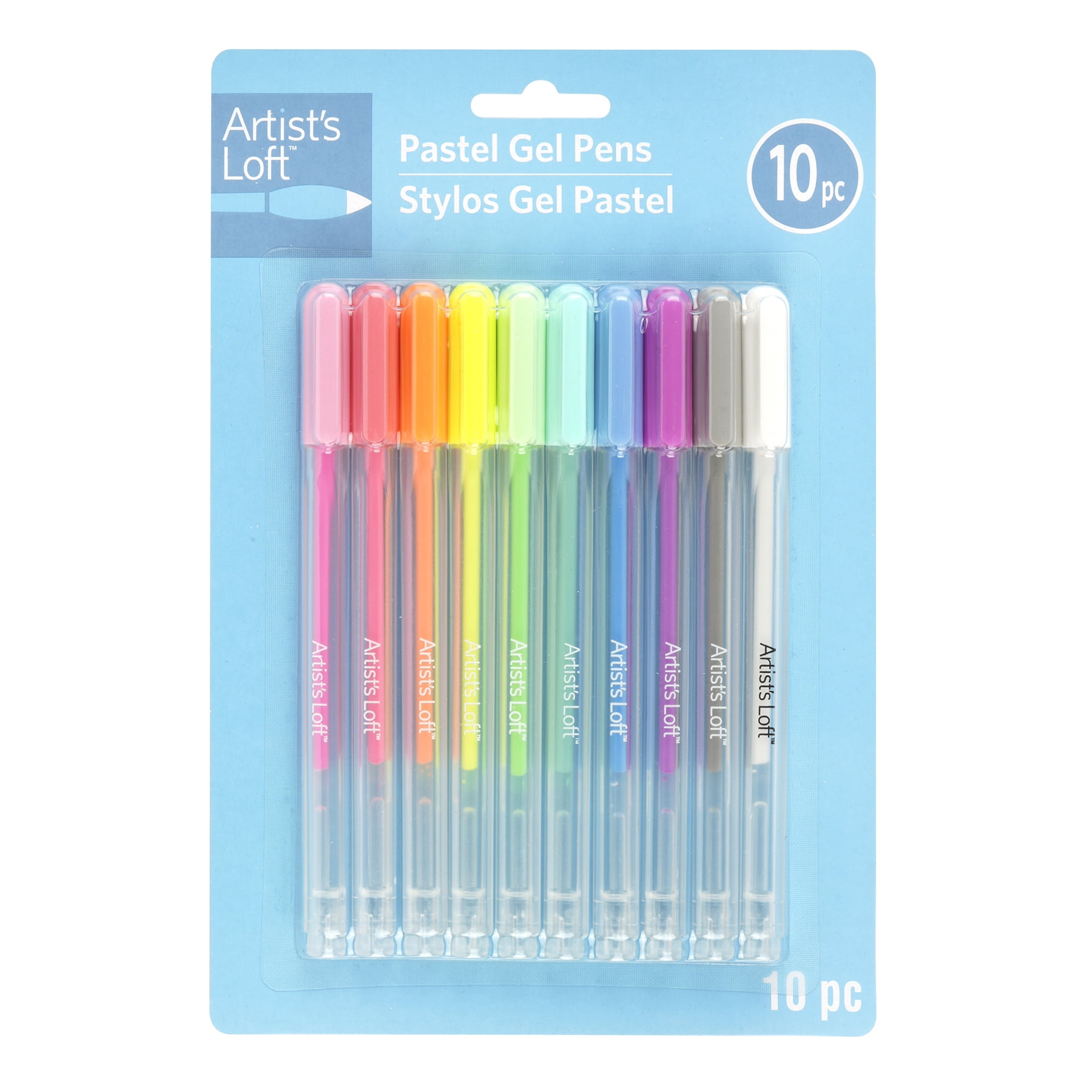 Artist's Loft Pastel Gel Pen Set - 1mm Medium Point - Quick-Dry, Assorted Pastel Colors - Perfect for Journaling, Note-Taking, and Scrapbooking, 6 Pack