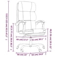 thumbnail image 3 of Silla VidaXL, escritorio reclinable con ruedas, giratoria de 360°, gris claro, 3 of 8