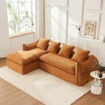 thumbnail image 5 of 106” Modular Sectional Sofa, Cloud Sectional Couch with Deep Seat, Modern Modular L-Shape Sofa Couch with Chaise, Upholstered 3 Seater Couches for Living Room Bedroom, Orange, 5 of 7